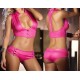 Pink Spandex Two Pc Set.