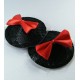 Red Pasties With Lace Bow Detail.