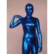 Metallic Blue Zentai Full Bodysuit With Hood Option