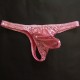 Shiny Spandex Front Pouch Thong in Medium and Large..