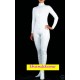Metallic White Zentai Full Bodysuit With Hood Option