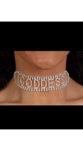 Rhinestone GODDESS Collar.