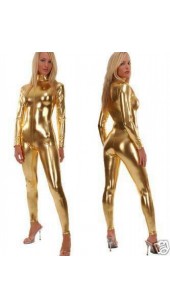 Metallic Gold Zentai Bodysuit.