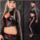 Black and Red Two Pc Racer Costume in Sizes Medium and Large..