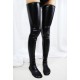 Spandex Black Thigh High Stocings.