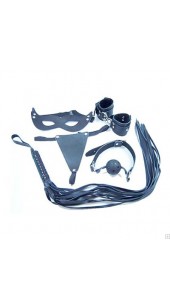 Black Six Pc Bondage Kit