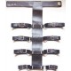 Black Leather Collar and Wrist Restrain Set.