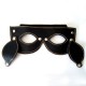 Black Leather Mask With Removable Eye Panel's.