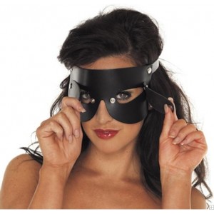 Black or Red Leather Mask With Removable Eye Panel's.