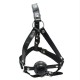 Leather Adjustable Mouth Breathable Ball Gag In Black or Pink.