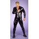 Black Spandex Stretch Bodysuit With Two Way Front To Crotch Zip in Sizes Small to XXXL..