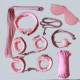 Ten Pc Bondage Set In Red or Pink