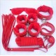 Ten Pc Bondage Set In Red