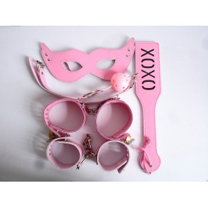 Seven Pc Pink Bondage Set