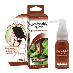 Deep Throat Mint Chocolate or Spearmint Flavoured Desensitizing Spray.