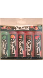 Doc Johnson's Goodhead One Shots Five Flavors Pack.