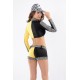 Four Pc Yellow and Black Racer Costume.
