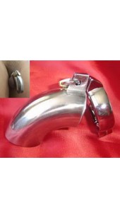 Steel Tube Chastity Device With 40mm and 45mm Scrotum Lock.