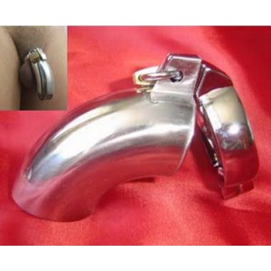 Steel Tube Chastity Device With 38mm or 40mm or 45mm or 50mm Scrotum Lock.