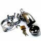 Steel Tube With Screw Out End Chastity Device With 40mm and 45mm Scrotum Lock.
