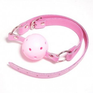 Pink Breathable Adjustable Ball Gag.