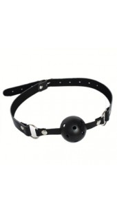 Black Breathable Adjustable Ball Gag.