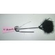 Pink and Black Leathe and Feather Whip.