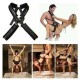 Black Body Harness With Padded Shoulder Strap's And Front Handle's*63*
