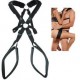 Black Body Harness With Padded Shoulder Strap's And Front Handle's.