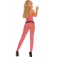 Pink Open Bust Crotch Diamond Net Body Stocking.