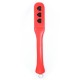 Black or Red Leather Paddle With Three Heart Cut Out's With Red Insert's..