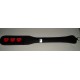 Black or Red Leather Paddle With Three Heart Cut Out's With Red Insert's..