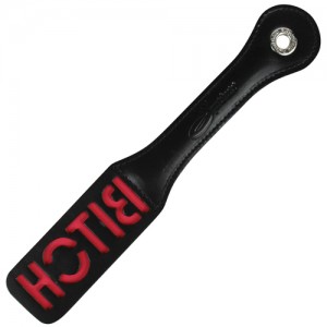 Black or Red leather BITCH Paddle.
