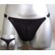 Black or Purple G-String With Steel O Ring Detail.