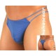 Stretch Spandex Thong With Strap Side Straps Colours Black and Purple.