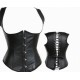 Pu Leather Black Open Bust Corset sizes Medium to XXL.