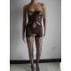Black Stretch Lace Nylon/Spandex Bodystocking.