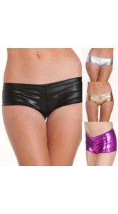 Shiny Stretch Hot Pant's in Colour's Black, Gold, Silver and Pink in Sizes Medium and XL.