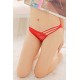 Red or Black Floral and Mesh Brief With Triple Side Strap.