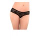 Black Lace Mesh Crotchless Briefs.