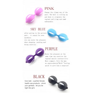 Kegel Exercise Love Balls in Your Choice of Five Colours.
