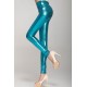 Wetlook Metallic High Waist Leggings in Sapphire Colour.