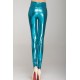 Wetlook Metallic High Waist Leggings in Sapphire Colour.