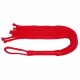 Red Cord Whip With Leather Handle.
