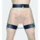 Soft Black Leather Waist and Leg Restrains With Pad Locks.