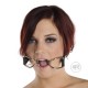 Black Leather and Chrome Steel Spider Mouth Gag.