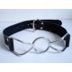 Black Leather and Chrome Steel Spider Mouth Gag.