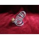 Male Jail House Chastity Steel Cage Device With Mesh inset in Shiny Silver.