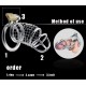 Male Jail House Chastity Steel Cage Device With Mesh inset in Shiny Silver.