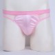 Pink or Black Mesh Briefs With Satin Front Pouch and Stretch Waist Band.